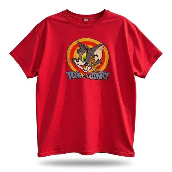 Tom & Jerry Graphic T-Shirt – 2X – Red – Classic Cartoon Design - Picture 2 of 6